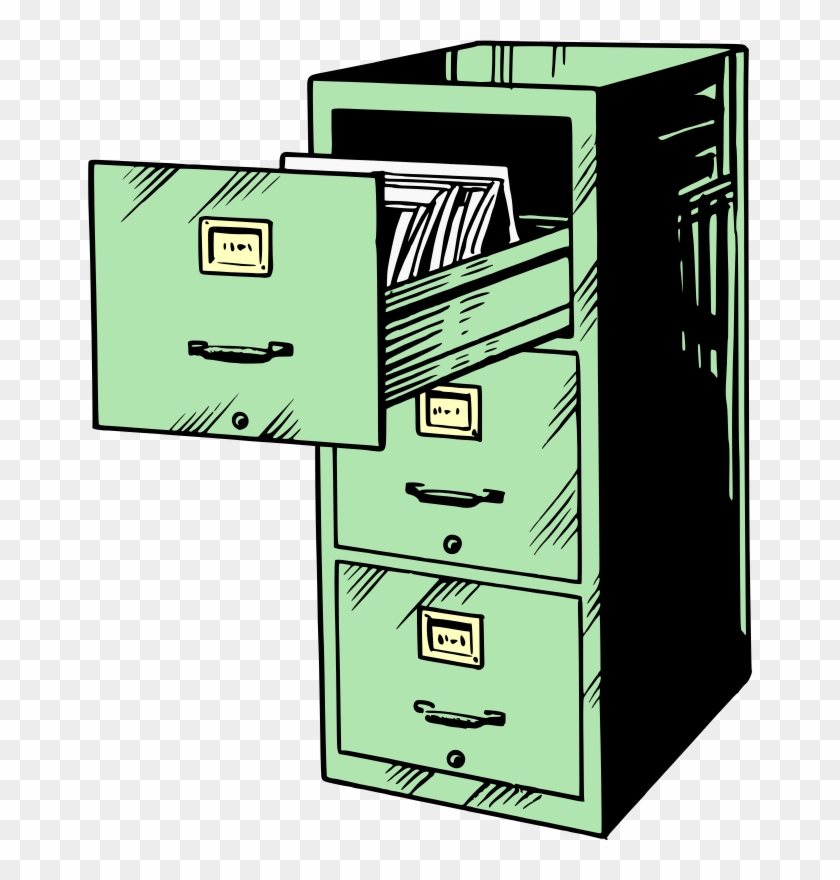 Clipart Filing Cabinet - Clip Art Filing Cabinet #939969