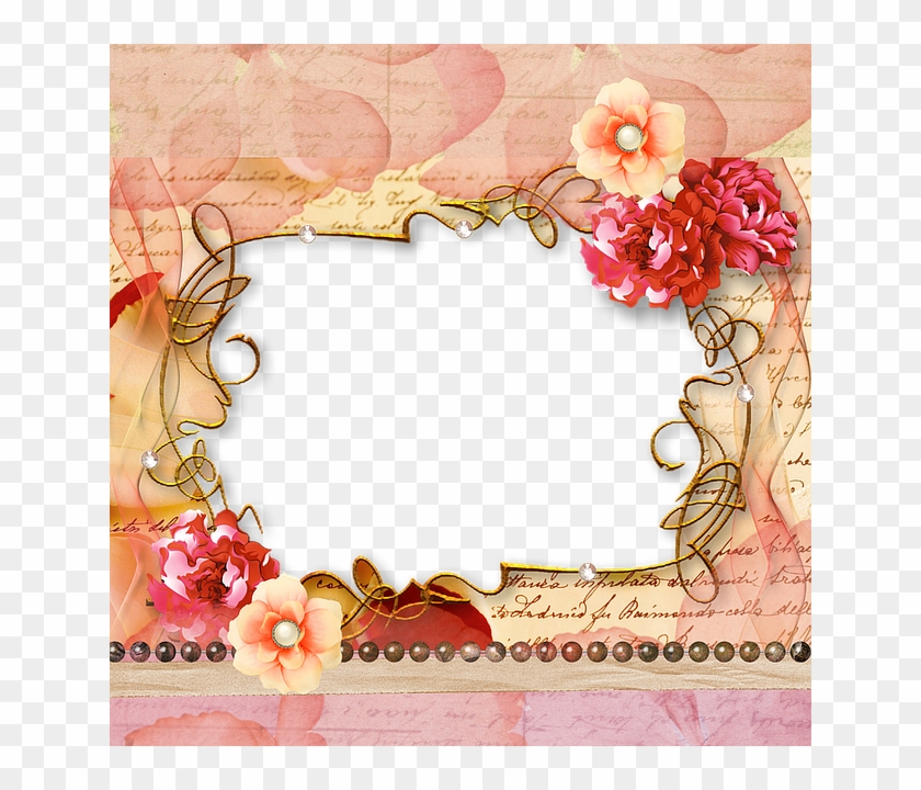 Scrapbook Photo Frame With Background #940039