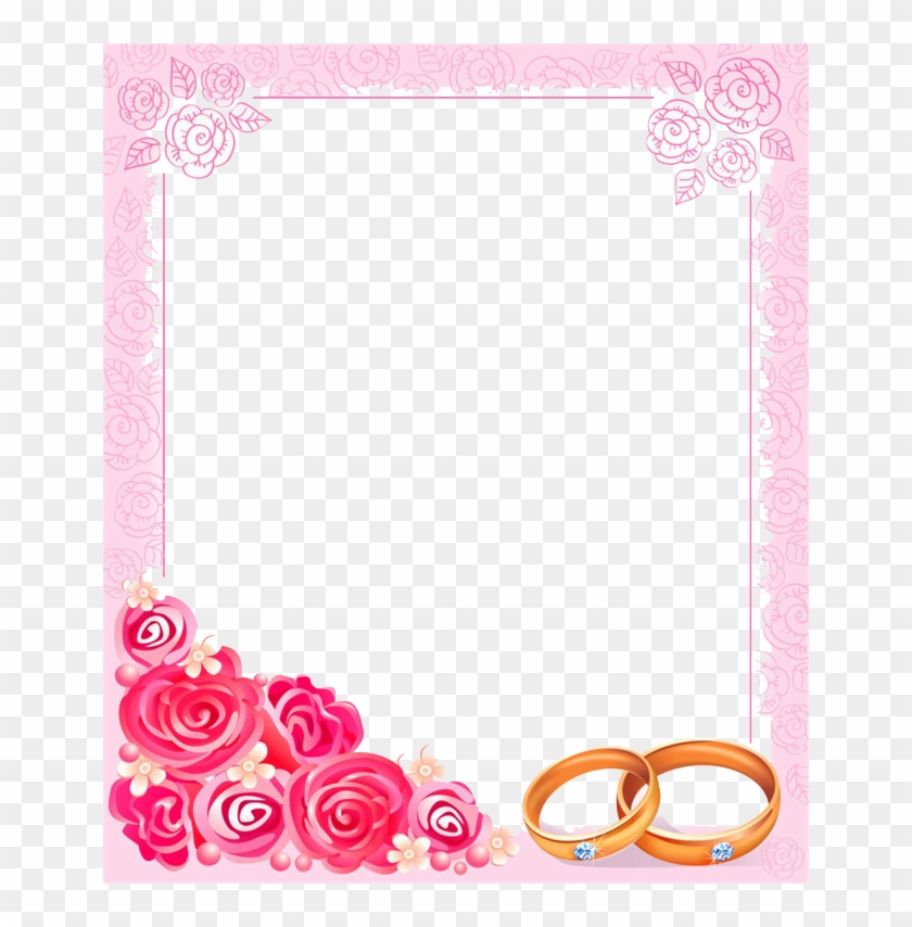 Wedding Invitation Picture Frame Clip Art - Wedding Invitation Frame Pink Borders #940040