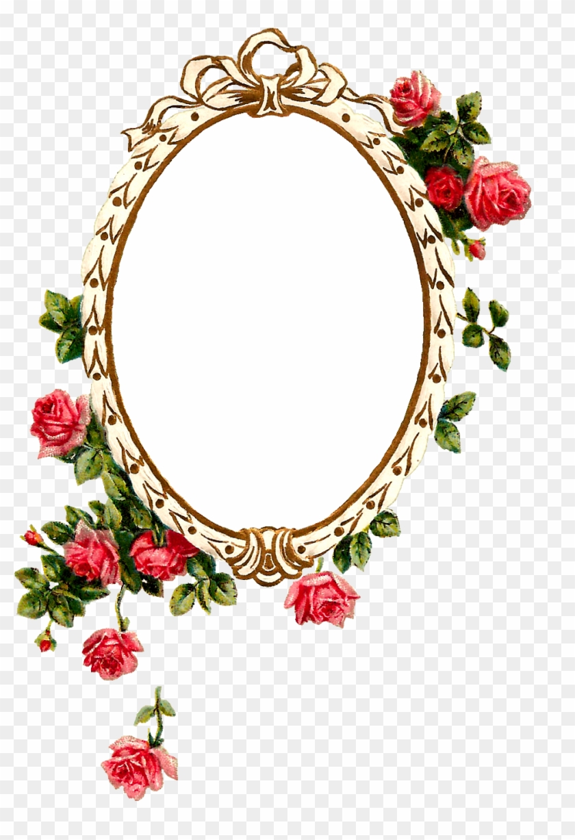 Free Pink Rose Frame - Frame Flower Vintage Png #940151