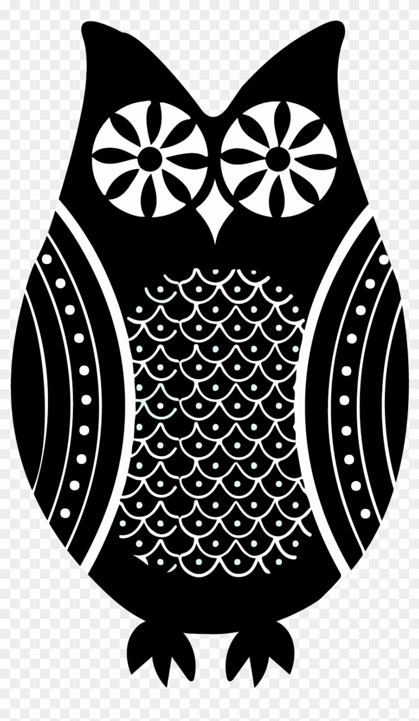 Owl Clipped Mask 01 Owl Clipped Maskb&w - Emblem #940164