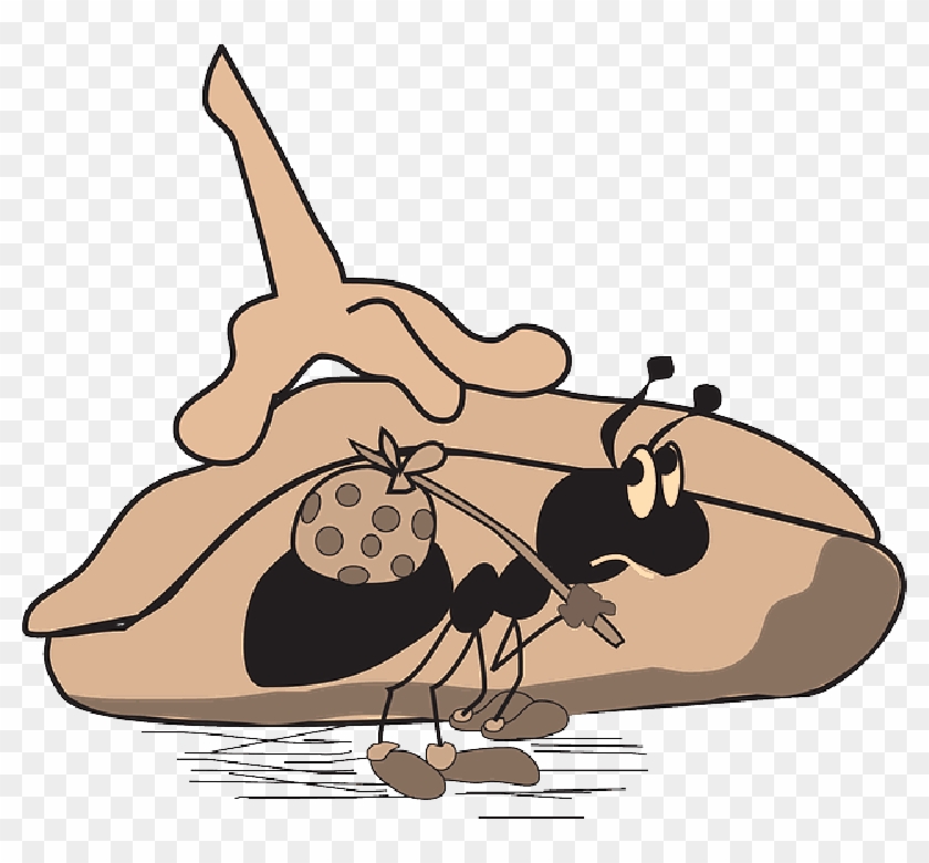 Stick, Rock, Hand, Cartoon, Ant, Hiking, Bag, Insect - Formigas #940206