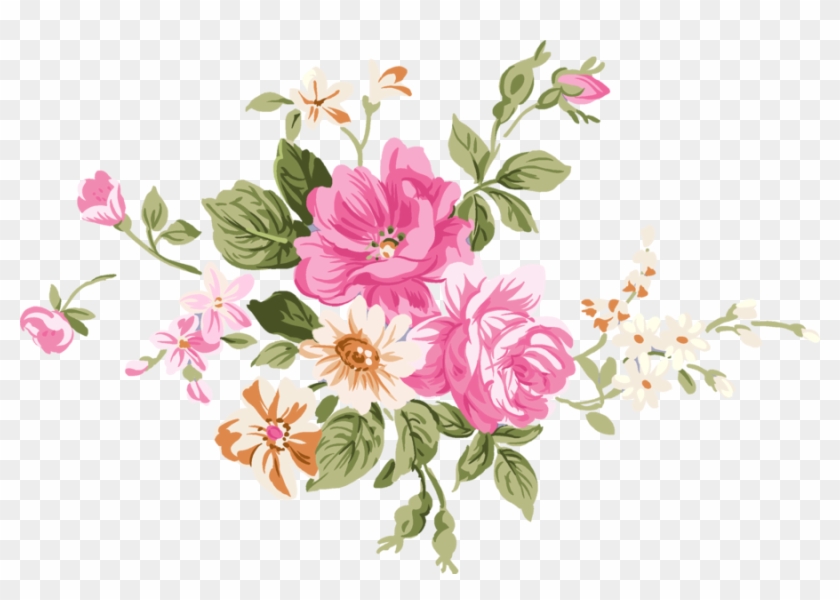 Vintage Flower Clipart Png - Chinese Painting Flower Png #940225