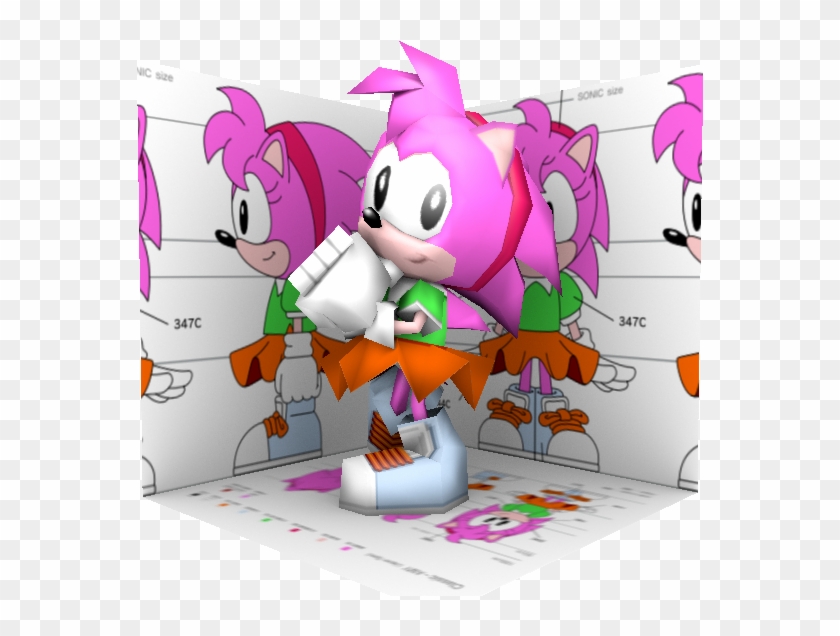 Low Poly Classic Amy By Nash The Mutt - Sonic Drive-in #940466