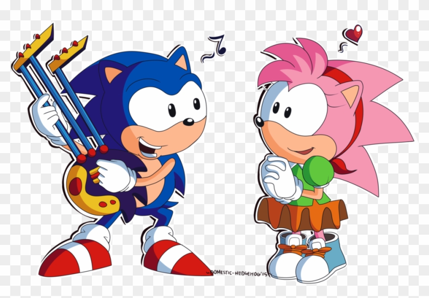 Sonic Sings To Amy By Domestichedgehog On Deviantart - Sonic Underground Sonic Guitar #940487