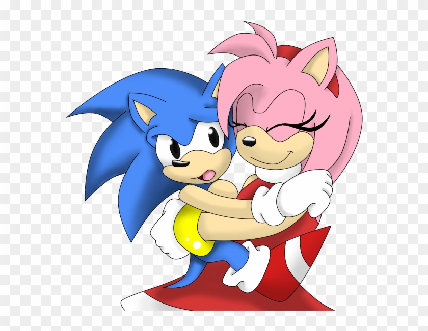 Classic Sonic X Modern Amy By Blue The Unknown On Deviantart - Art #940489