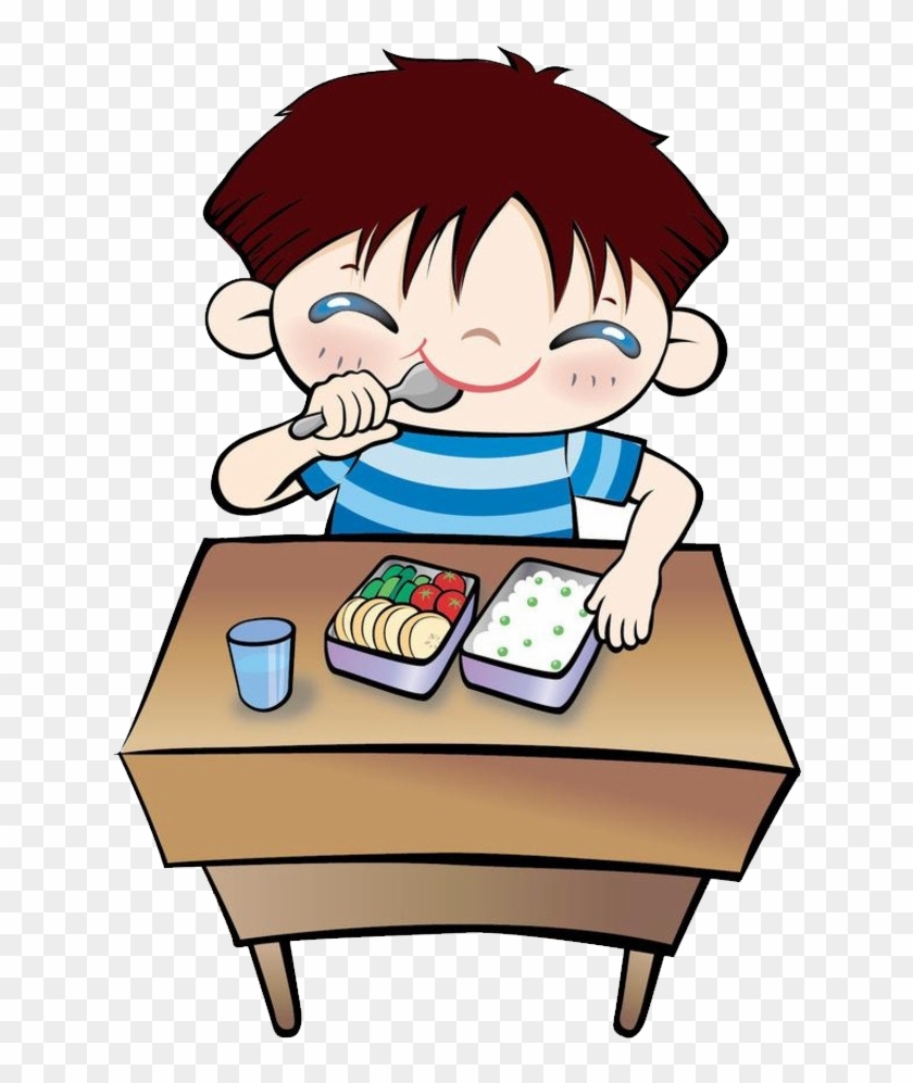 Student Eating Lunch Clip Art - Student Eat Food Clipart #940502