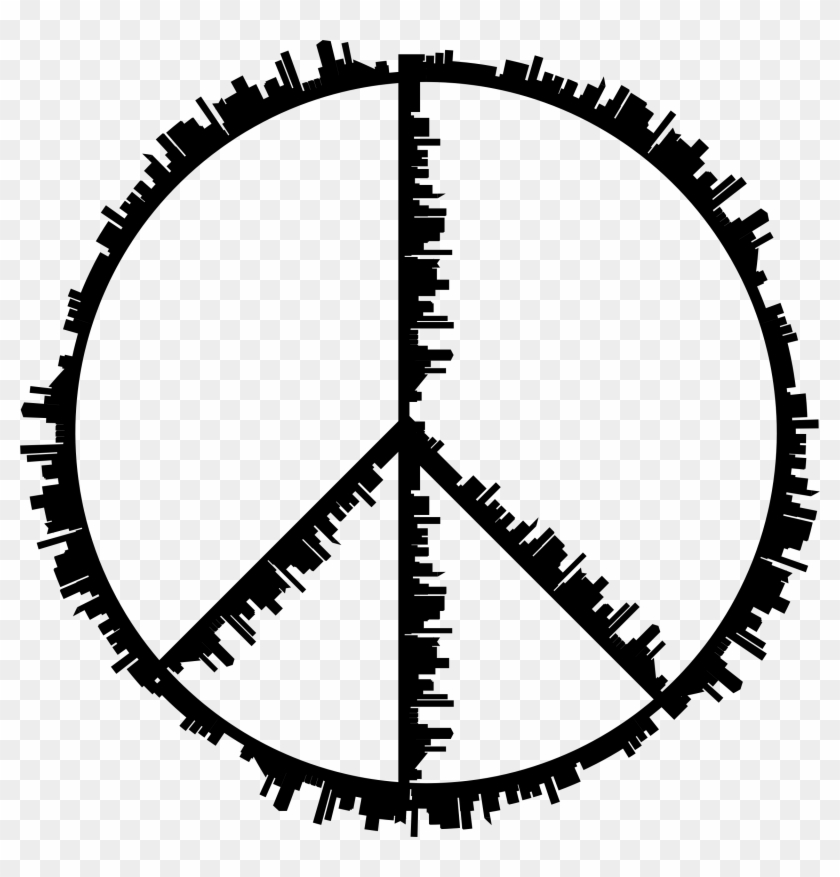 Peace Sign Clipart Silhouette - Peace Sign #940595
