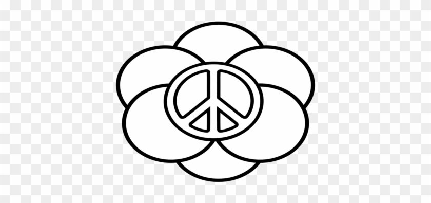 1970 Peace Sign Coloring Pages Love And Flower Grig3org - White Poppy Peace Symbol #940647