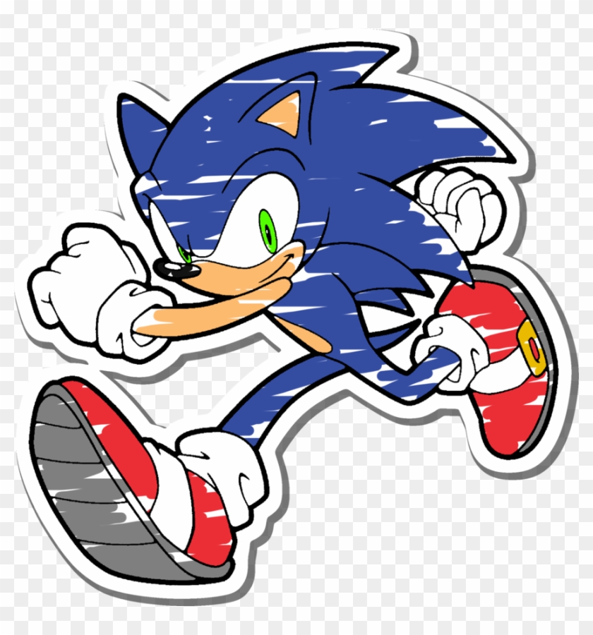 Sticker Sonic By Lunicaura106 - Sonic The Hedgehog Coloring Pages #940702