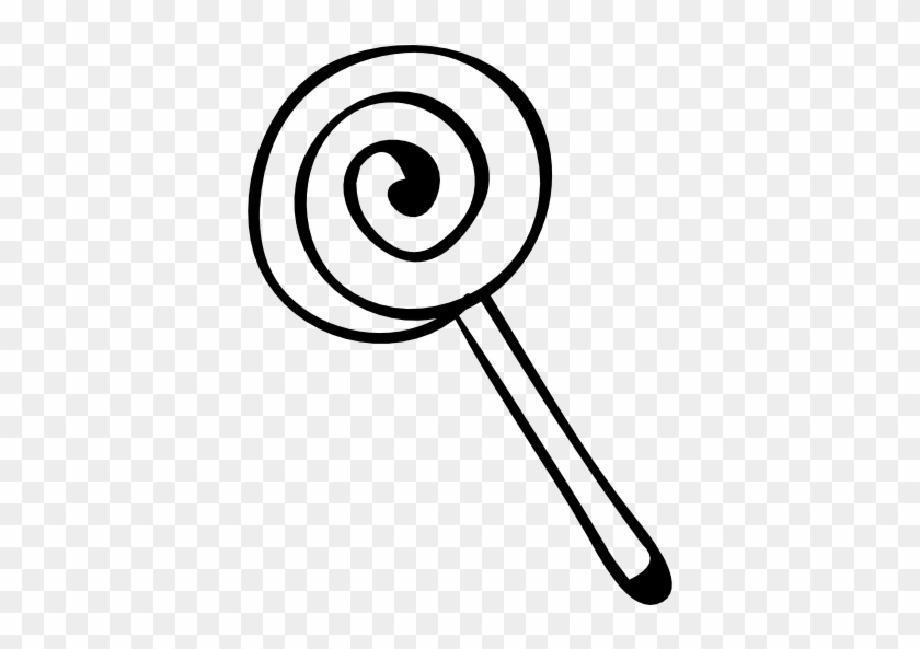 Halloween Spiral Lollipop Stick Free Icon - Outline Image Of Lollipop #940728