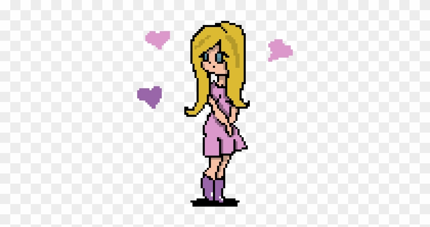 Pixel Art Anime Girl By Yman77 Piq - Pixel Art Of Girl #940857