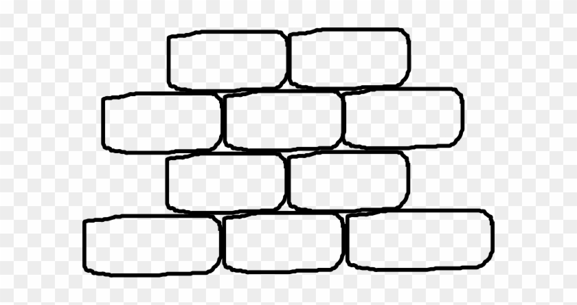 Brick Wall With No Words Clip Art At Clker Com Vector - Bricks Clipart Black And White #941045