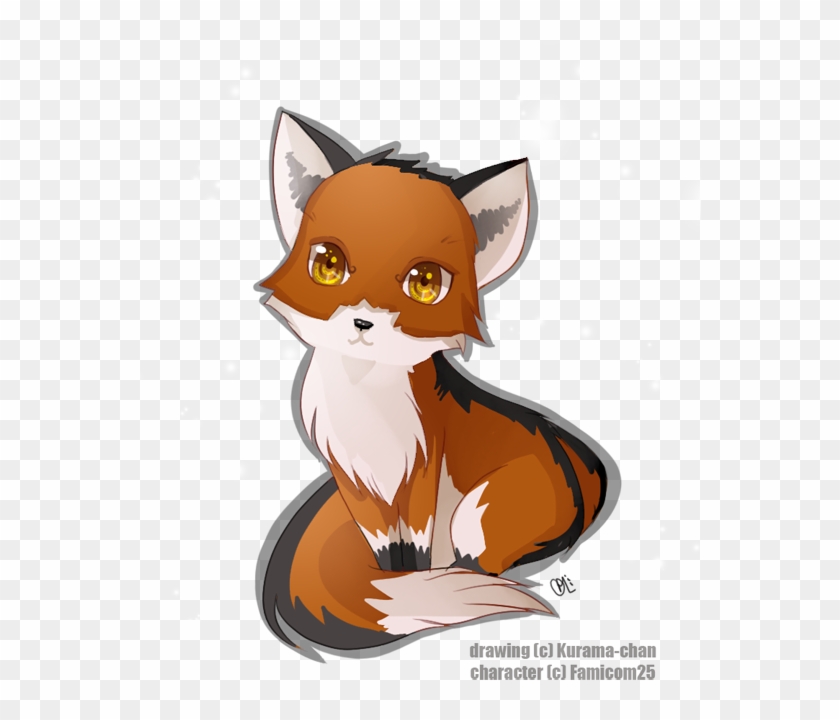 Fox Sticker  Anime Chibi Cute Fox Clipart  Cute fox drawing Cute animal  drawings Cute wolf drawings