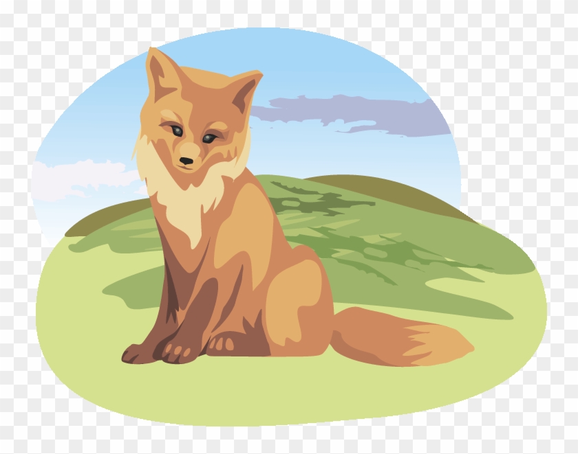 Fox Clip Art Fox Clipart Baby Shower Wild Fox Hand - Scenic Fox Design Bib #941085