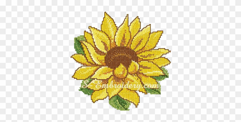Cross Stitch Sunflower Machine Embroidery Design No1 - Embroidery #941097