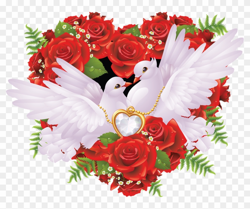 Diamond Embroidery Painting Four Love Birds Full Rhinestones - Rose Photos For Love #941119