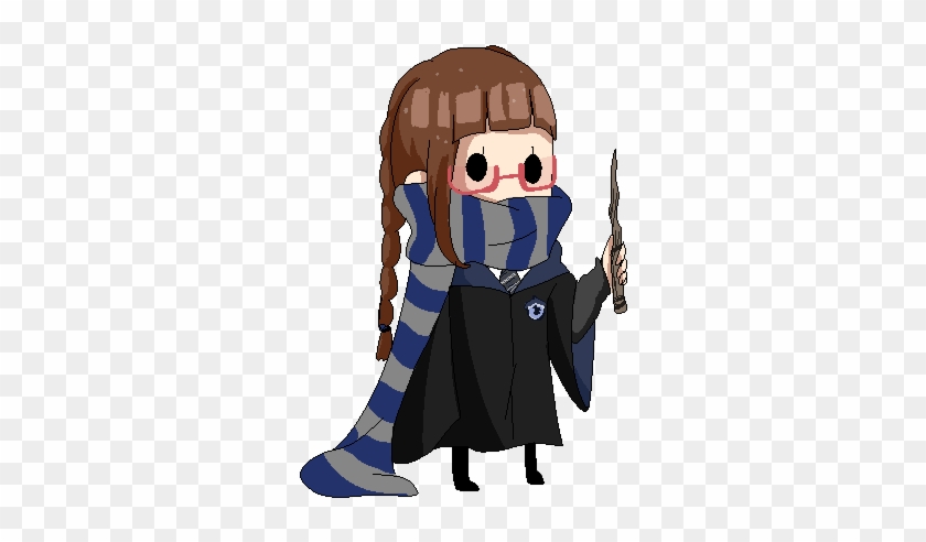 Gooooo Ravens Goooooo, She Shouted Watching How Her - Ravenclaw Gif Cartoon #941217