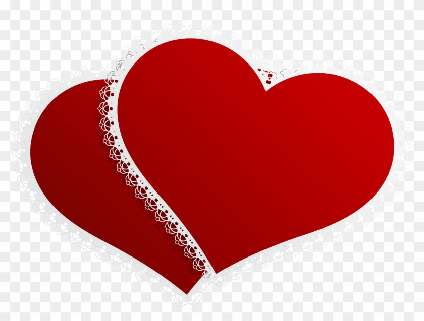 Valentine Double Hearts Decor Png Clipart Picture - Wedding Heart Images Png #941344