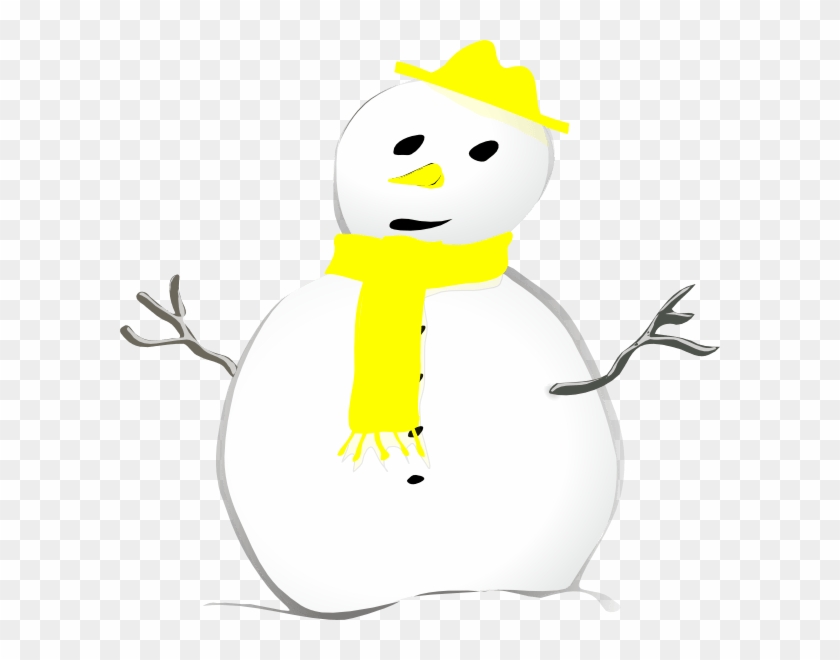 Yellowsnowman Clip Art At Clker - Snowman Clip Art #941406