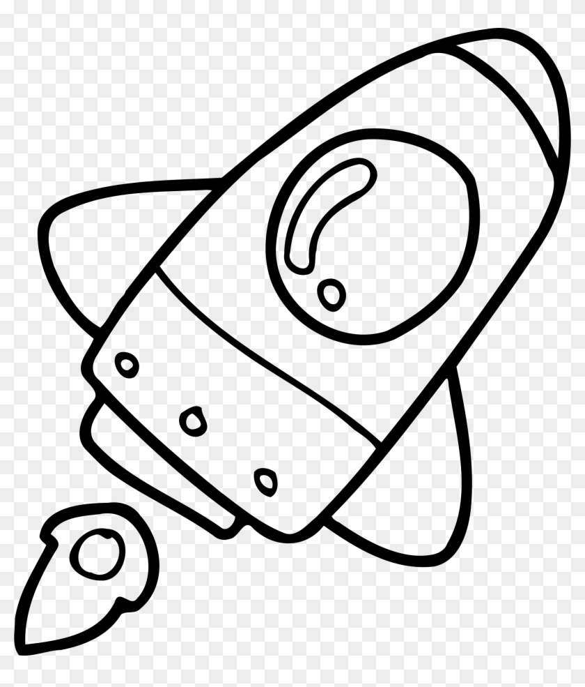 Big Image - Rocket Clipart Black And White #941492