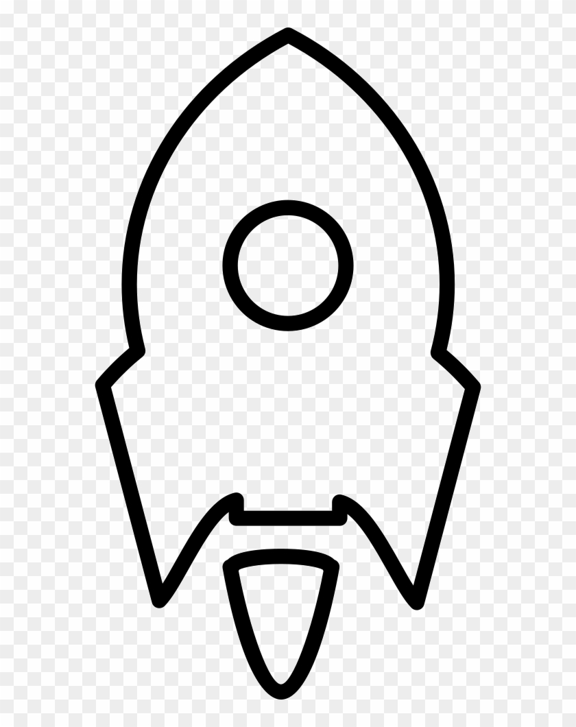 Rocket Ship Variant Small With White Circle Outline - Circle #941503