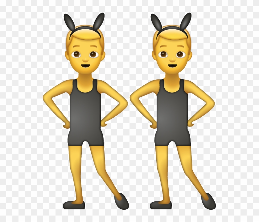 Download Men With Bunny Ears Iphone Emoji Icon In Jpg - Man With Bunny Ears Emoji #941713