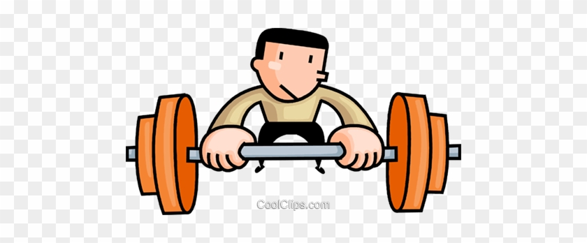 Man Lifting Weights Royalty Free Vector Clip Art Illustration - Cartoon Drawing Of Weight #941738