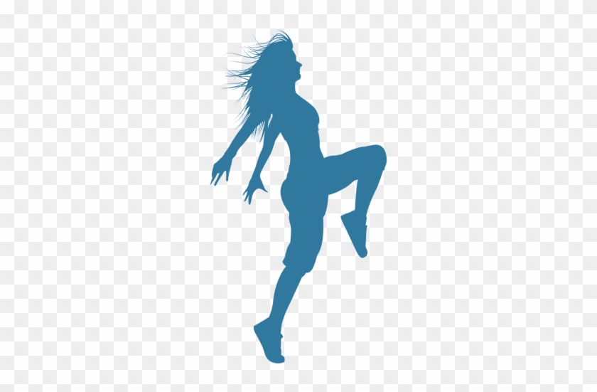 Hip Hop Dancer Woman Knee Up Silhouette - Png Hip Hop Dance Moves Silhouette #941842