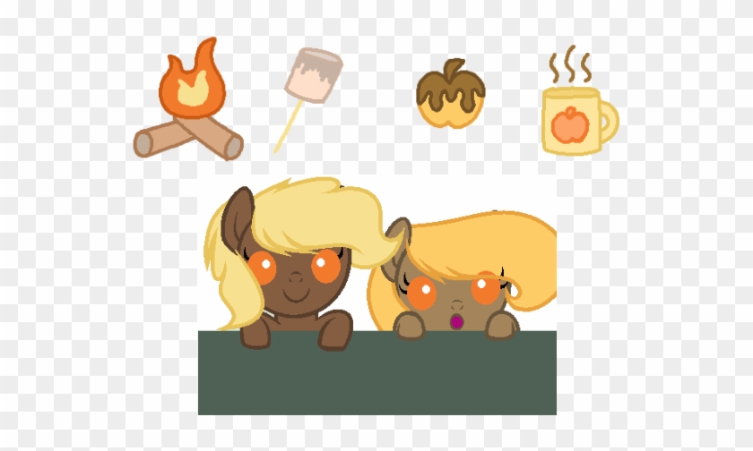 [1/4 Open] Bonfire And Mocha Apple - Cartoon #941866