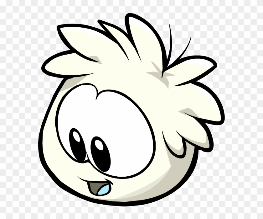 White Pufflelookingdown3 - Puffles De Club Penguin Blanco #941933