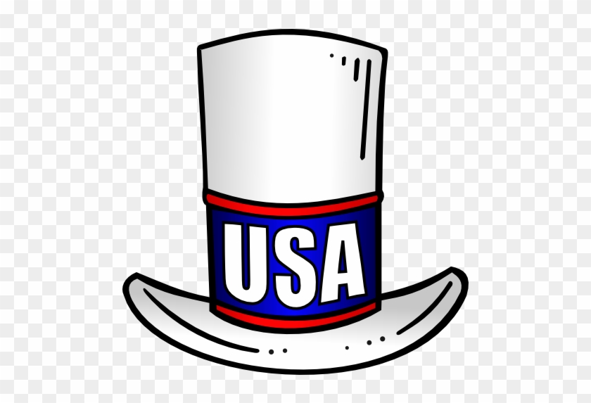 Patriotic Usa Top Hat Clip Art A Variation Of The Uncle - American Top Hat Png #941957