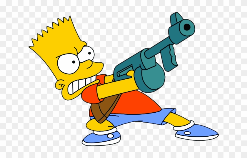 Bart Simpson Marge Simpson Maggie Simpson The Simpsons - Bart Simpson With Gun #941974