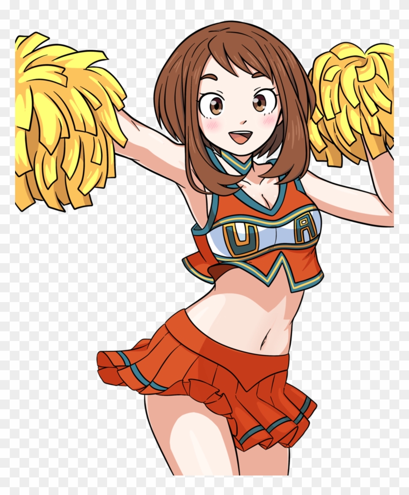 Uraraka Cheerleader By Kyzacreations - Ochako Uraraka Cheerleader #942124