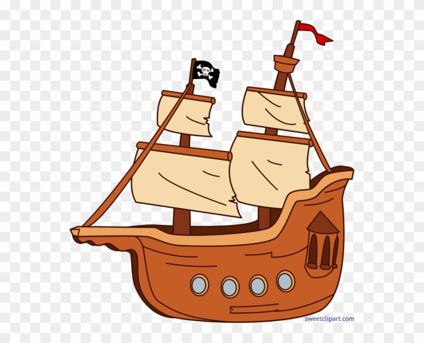 Raft Clipart Pirate - Pirate Ship Cartoon Png #942185