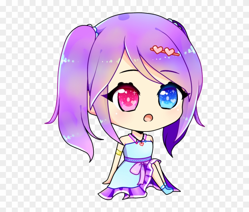 Cute Purple Girl By Mayosoi - Cartoon #942233
