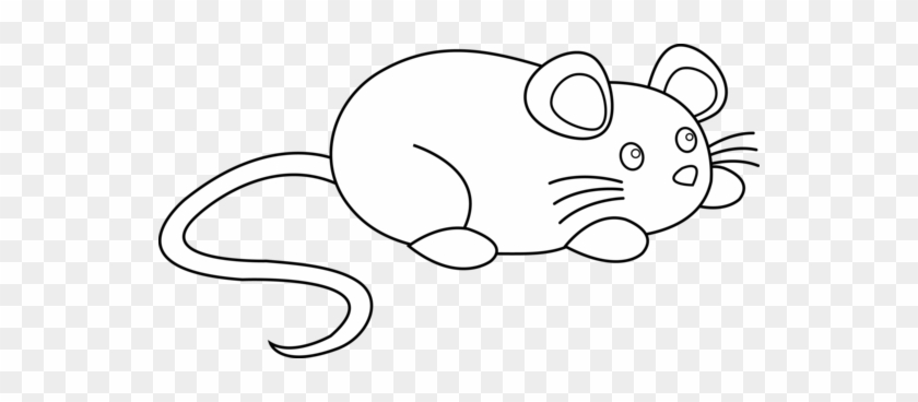 Cute Mouse Line Art - Cute Rat Clipart Black And White #942355