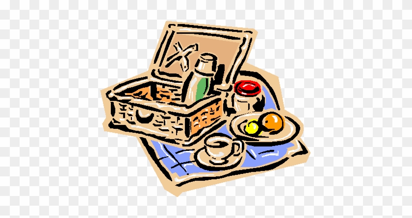 Picnic Basket Clip Art Black And White Free - Picnic Clip Art #942392