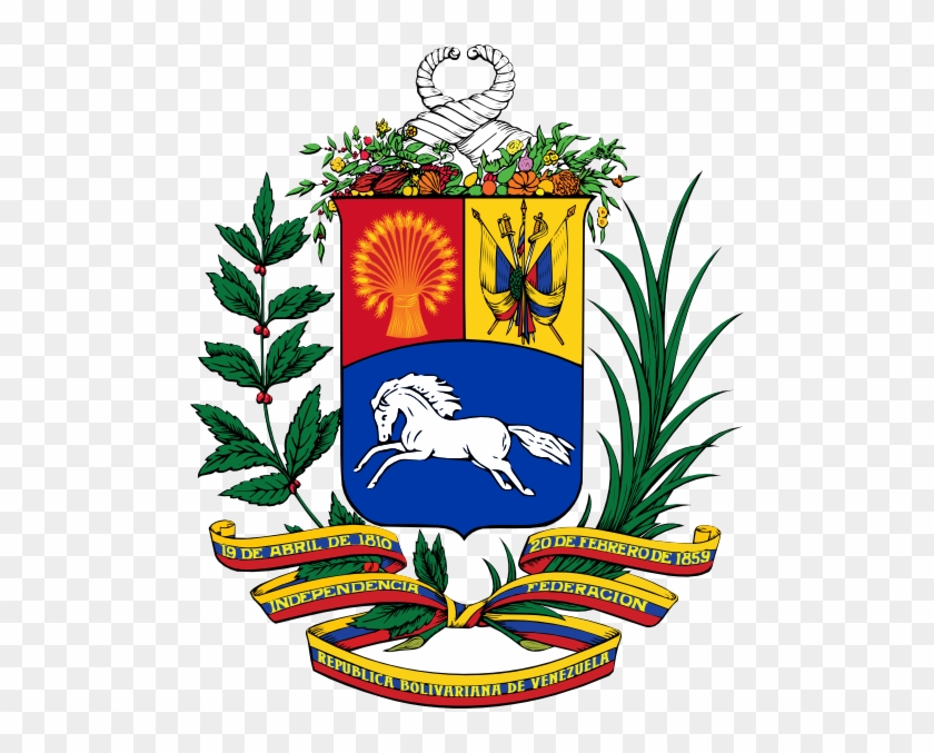Free Vector Coat Of Arms Of Venezuela Clip Art - Escudo Republica Bolivariana De Venezuela #942398