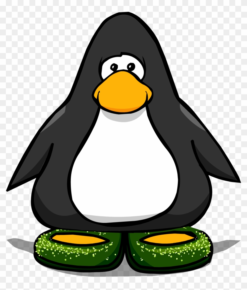 Sparkly Emerald Shoes From A Player Card - Club Penguin Bling Bling Necklace #942417
