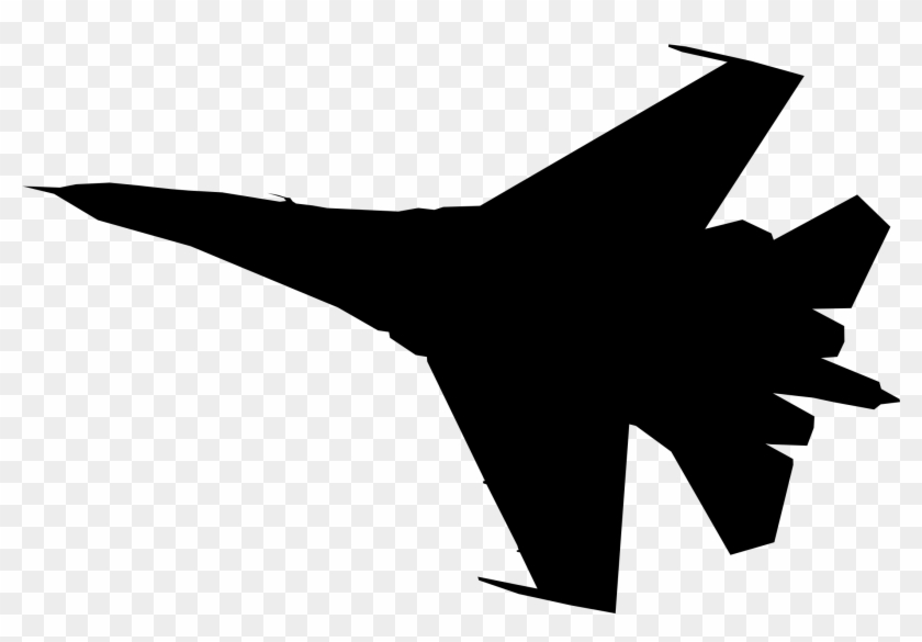 Jet Clipart Sukhoi - Su 27 Silhouette #942719