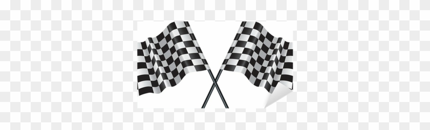 Motor Racing Checkered, Chequered Flag Sticker • Pixers® - Zazzle Chequered Cross Flags Trucker Hat #942944
