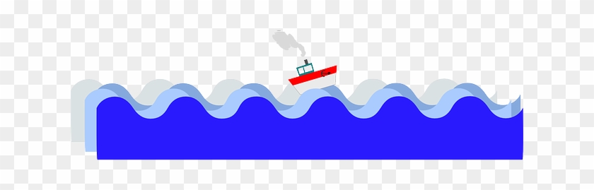 Storm Sea Condition, Waves, Boat, Ocean, Ship, Storm - คลื่น ทะเล การ์ตูน Png #942964