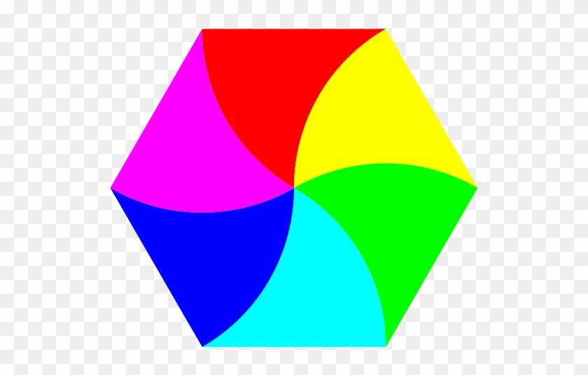 Swirly Hexagon 6 Color Png Clip Arts - Clip Art Of Hexagon #943038