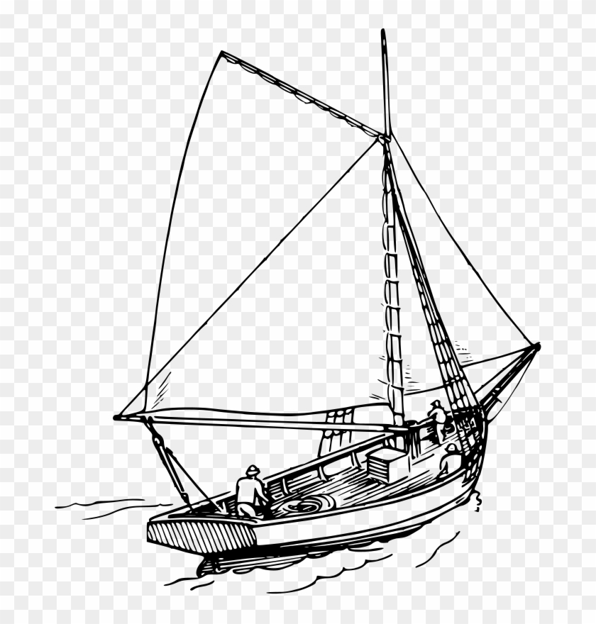 Medium Image - Drawing Sailboat With People #943368