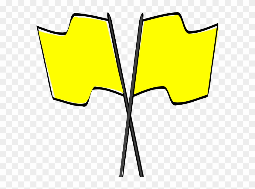 Quantity Of Six Yellow Race Flags With 5/8" - Yellow Flag Clip Art #943409