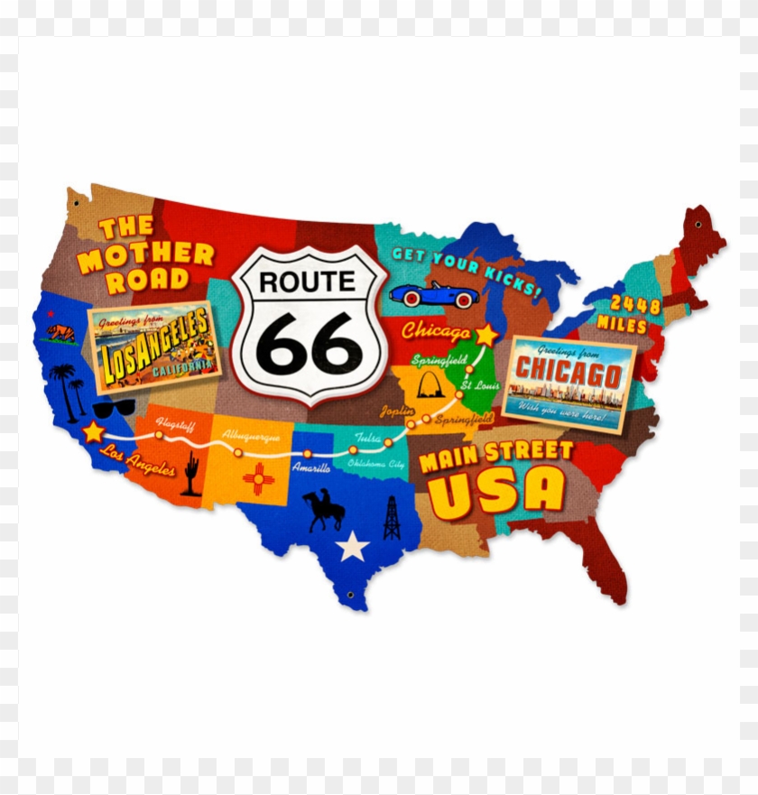 Oklahoma Travel Planner Images Filemap Of Usa With - Usa Map Route 66 #943489