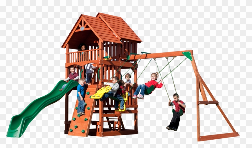 Cedar Play Set With Slide #943571