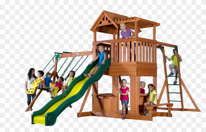 Kids Favorite Backyard Discovery Thunder Ridge All - Backyard Discovery Thunder Ridge All Cedar Swing Set #943574