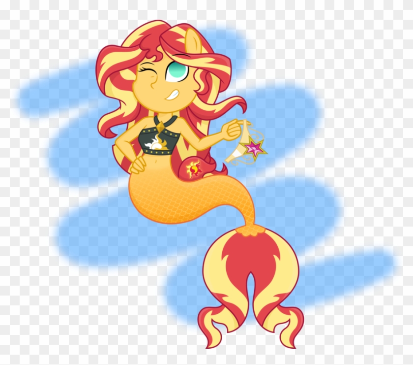 Sunset Shimmer By Icantunloveyou - Sunset Shimmer Mermaid #943644